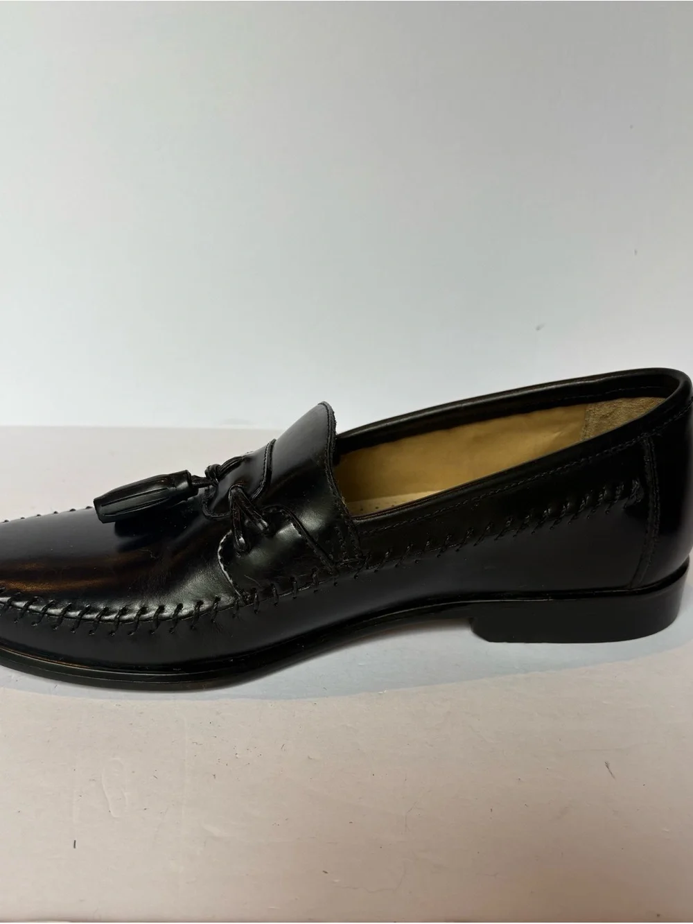 Nunn Bush Classic Black Leather Tassel Loafers for Men Size 7M